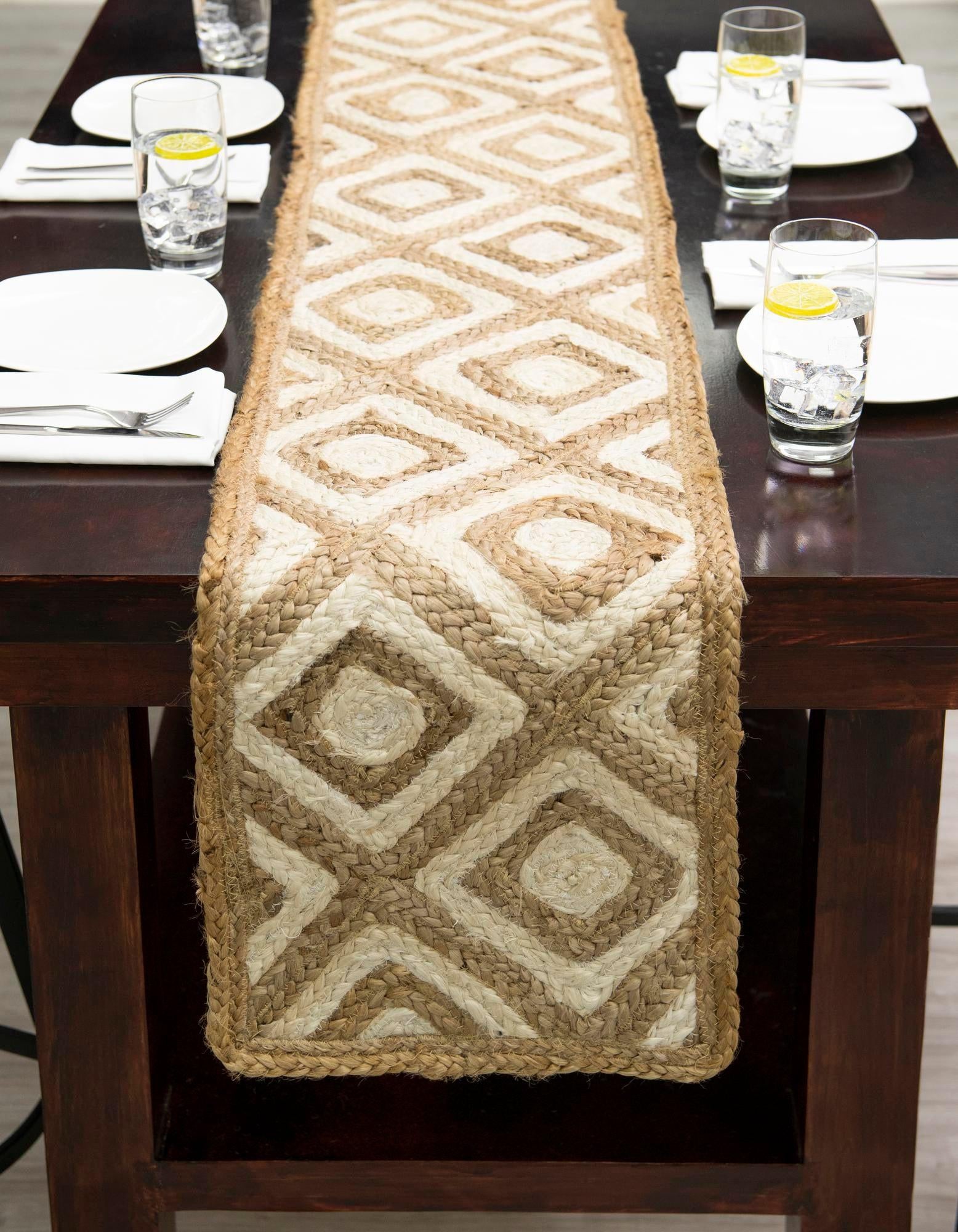 1' 2 x 6' 1 Handmade Braided Jute Table Runner Rug