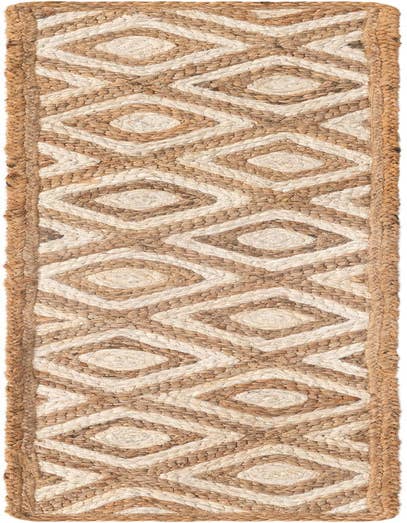 Detail image of 1' 2 x 6' 1  Hand Braided Jute Table Runner Rug
