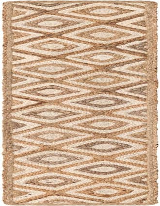 Detail image of 1' 2 x 8'  Hand Braided Jute Table Runner Rug