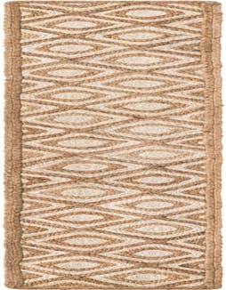 Detail image of 1' 2 x 10'  Hand Braided Jute Table Runner Rug
