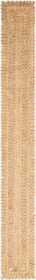 Detail image of 1' 2 x 10' Handmade Braided Jute Table Runner Rug