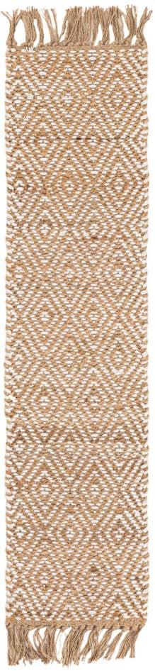 Detail image of 1' 2 x 5' 1 Hand Woven Braided Jute Table Runner Rug