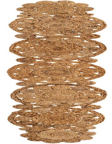 Detail image of 1' 4 x 8' Braided Jute Table Runner Rug