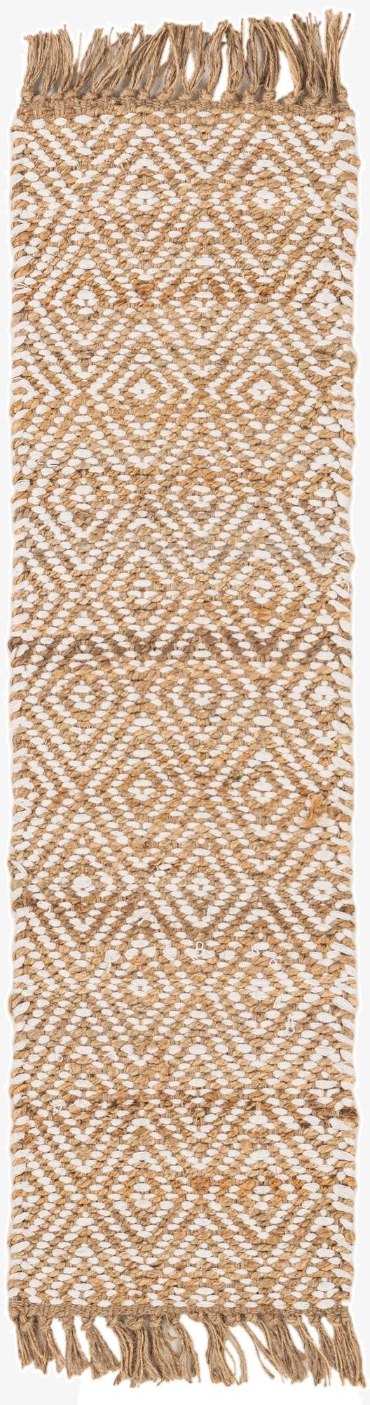 1' 2 x 4' 1  Hand Woven Braided Jute Table Runner Rug