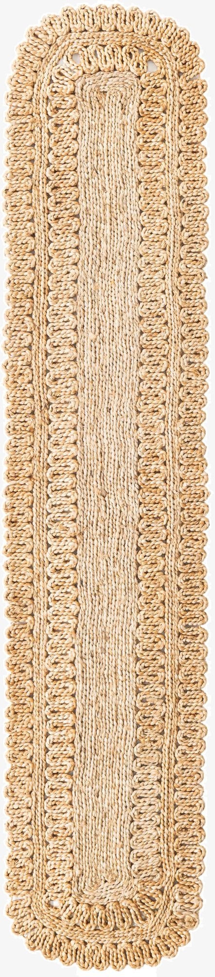 1' 2 x 6' 1  Hand Braided Jute Table Runner Rug
