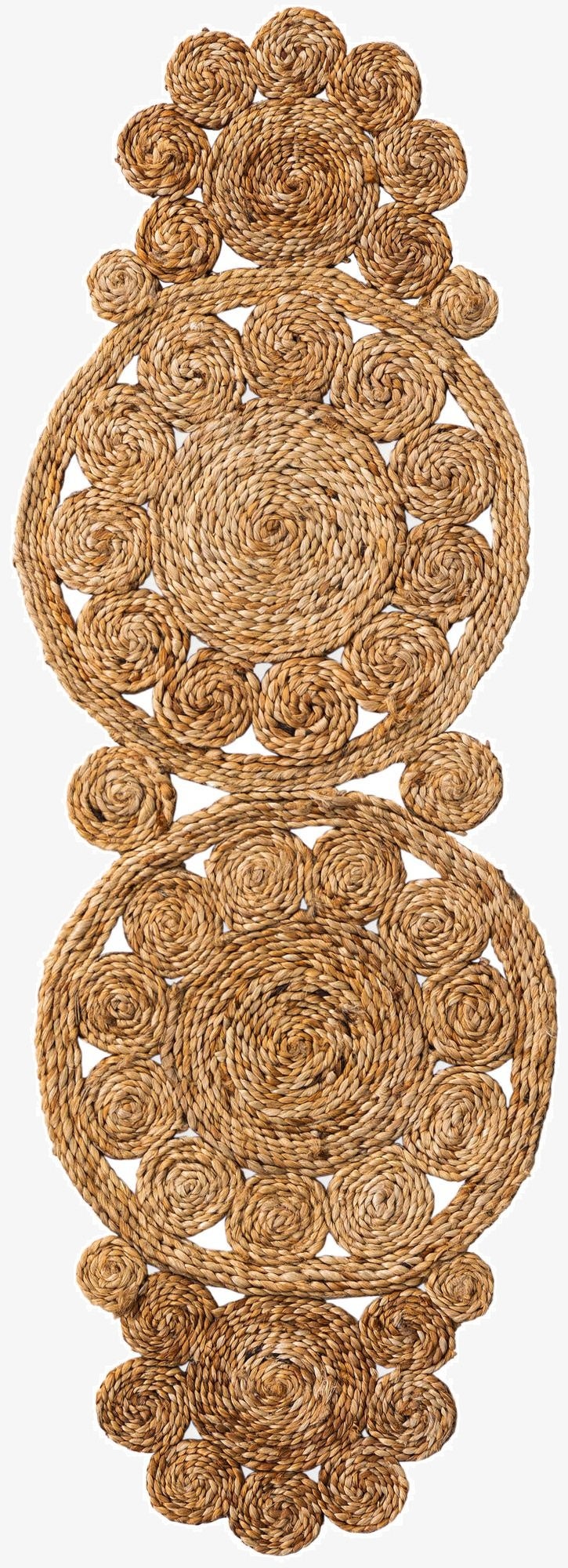 1' 4 x 4' 1  Hand Braided Jute Table Runner Rug