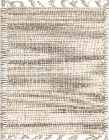 Detail image of 1' 2 x 6' 1 Hand Woven Chindi Jute Table Runner Rug