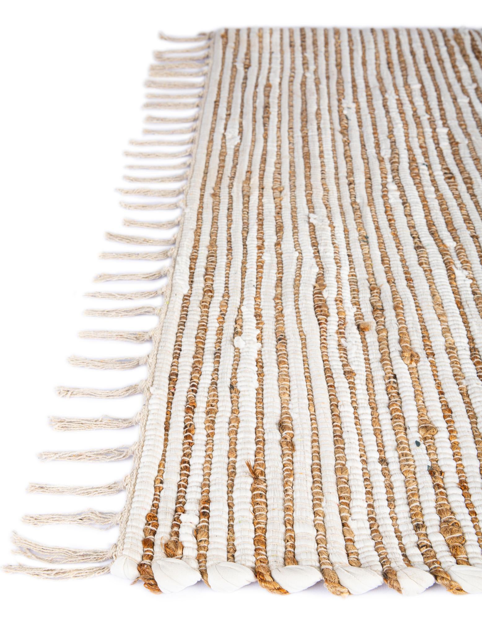 1' 2 x 10' Hand Woven Chindi Jute Table Runner Rug