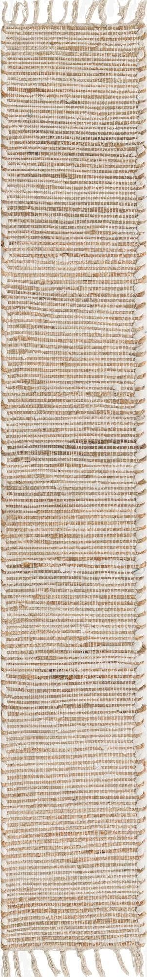 Primary image 35cm x 245cm  Hand Woven Chindi Jute Table Runner Rug
