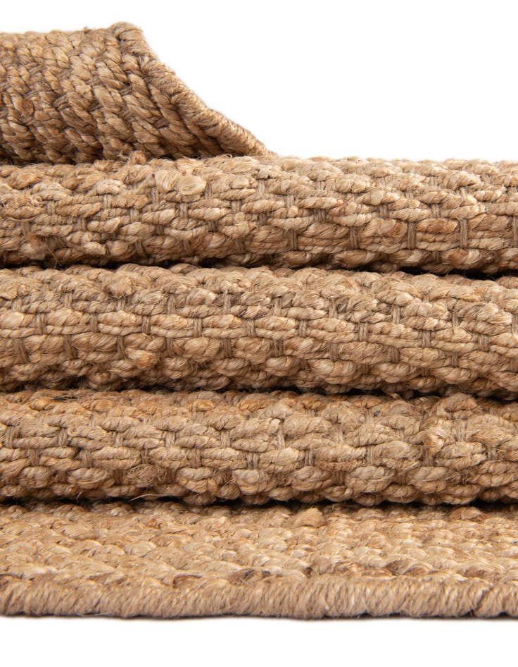 Detail image of 1' 2 x 5' 1 Hand Woven Chunky Jute Table Runner Rug