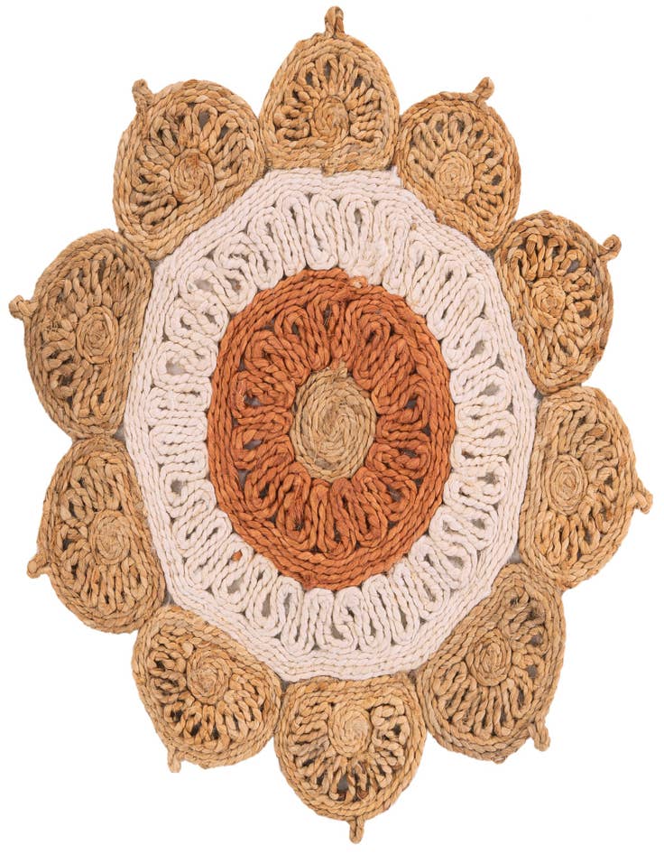 Detail image of 2' x 2'  Hand Braided Jute Round Rug