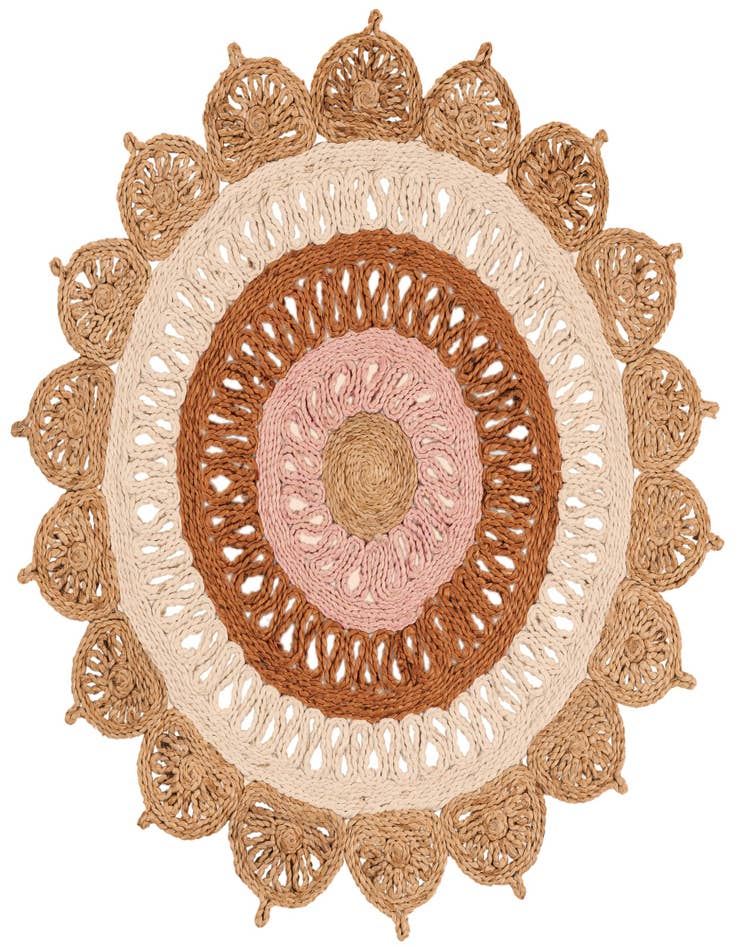 Detail image of 3' 1 x 3' 1  Hand Braided Jute Round Rug