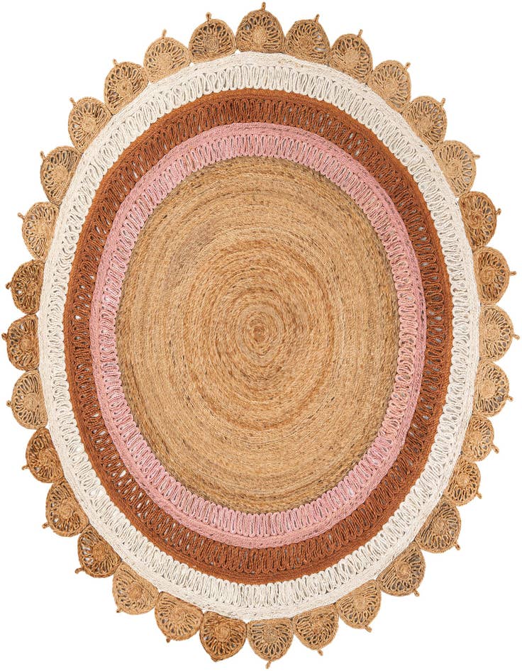 Detail image of 7' 10 x 7' 10  Hand Braided Jute Round Rug