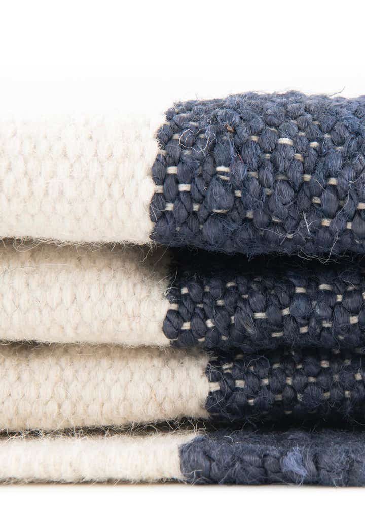 Custom Nautical Navy Hand Woven Jill Zarin Hamptons Rug