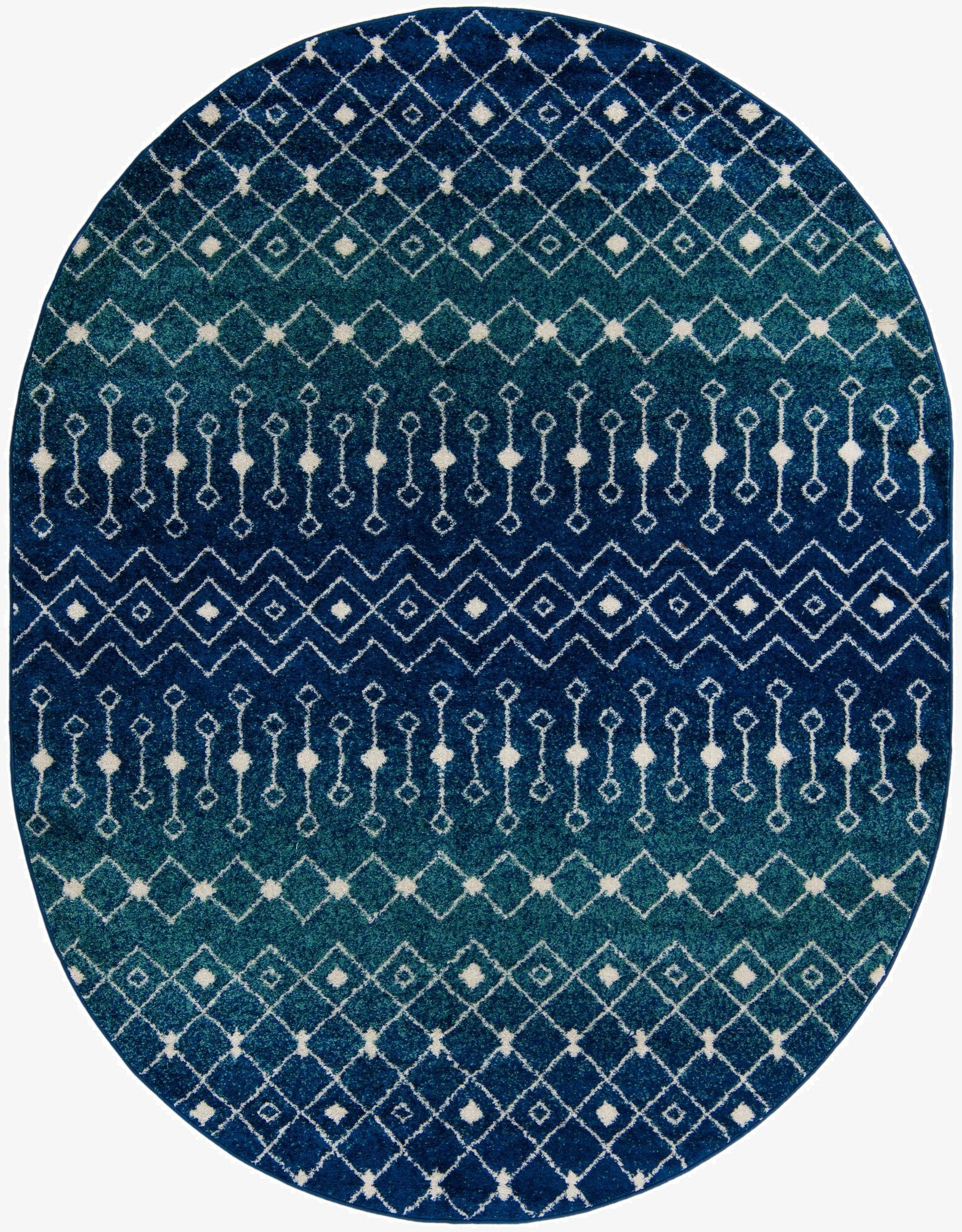 Primary image 7' 10 x 10' Moroccan Trellis Oval Rug