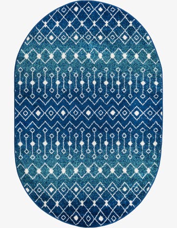 5' 3 x 8' Moroccan Trellis Oval Rug
