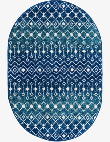 4' x 6' Moroccan Trellis Oval Rug
