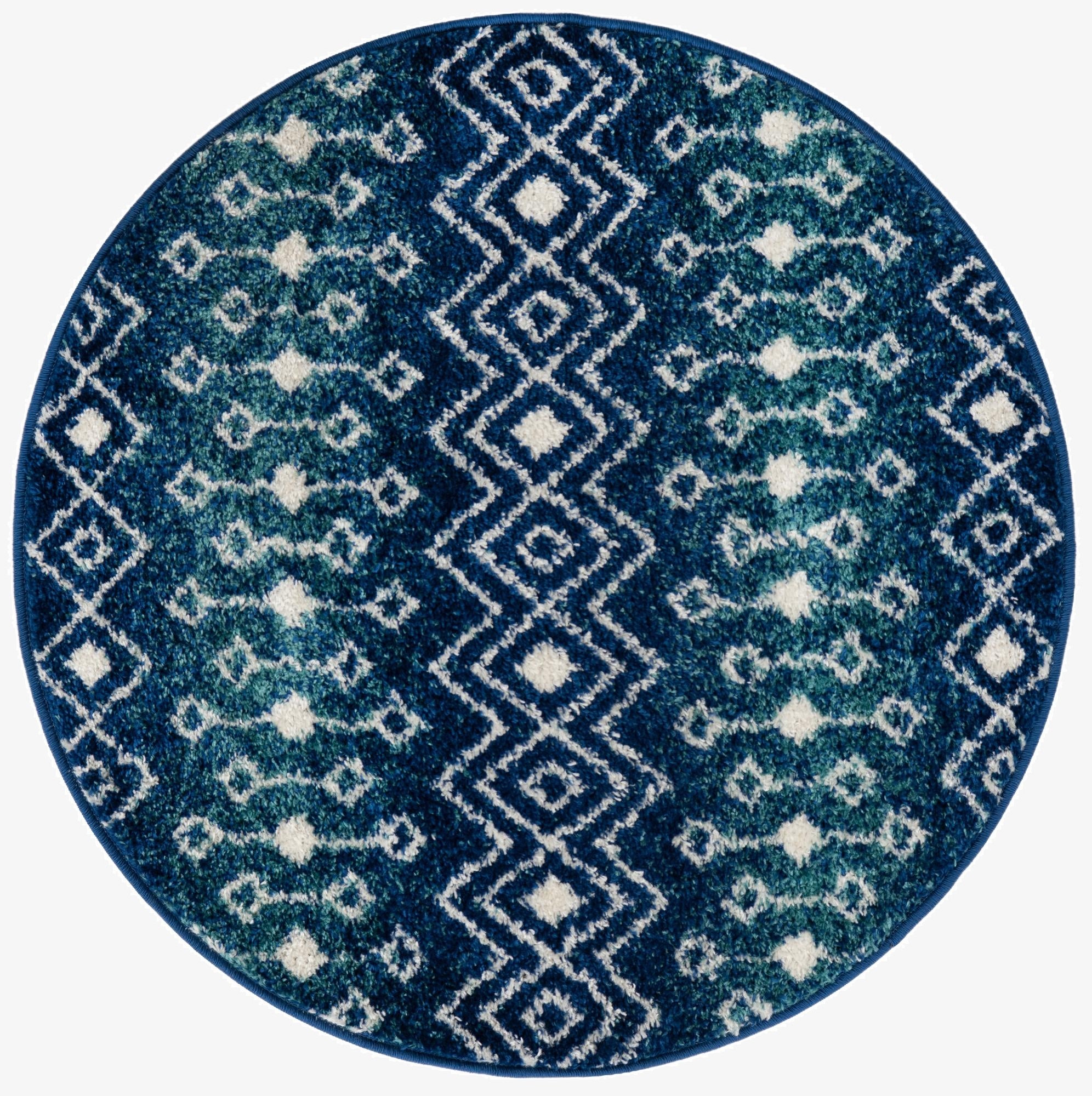 Primary image 3' x 3' Moroccan Trellis Round Rug