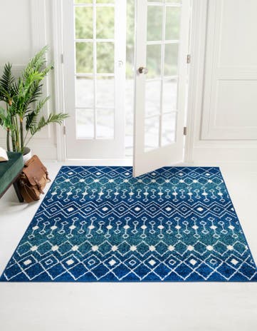 3' x 3' Moroccan Trellis Square Rug