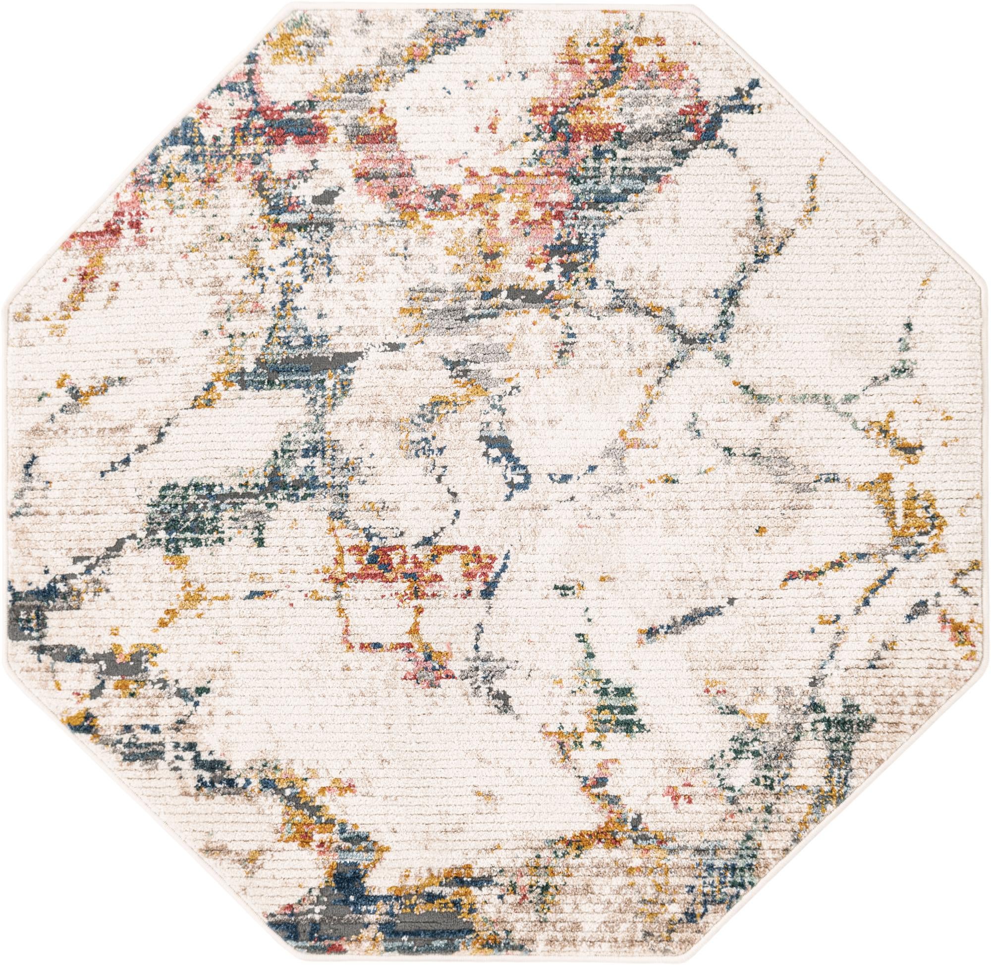 4' x 4' Gemstone Octagon Rug