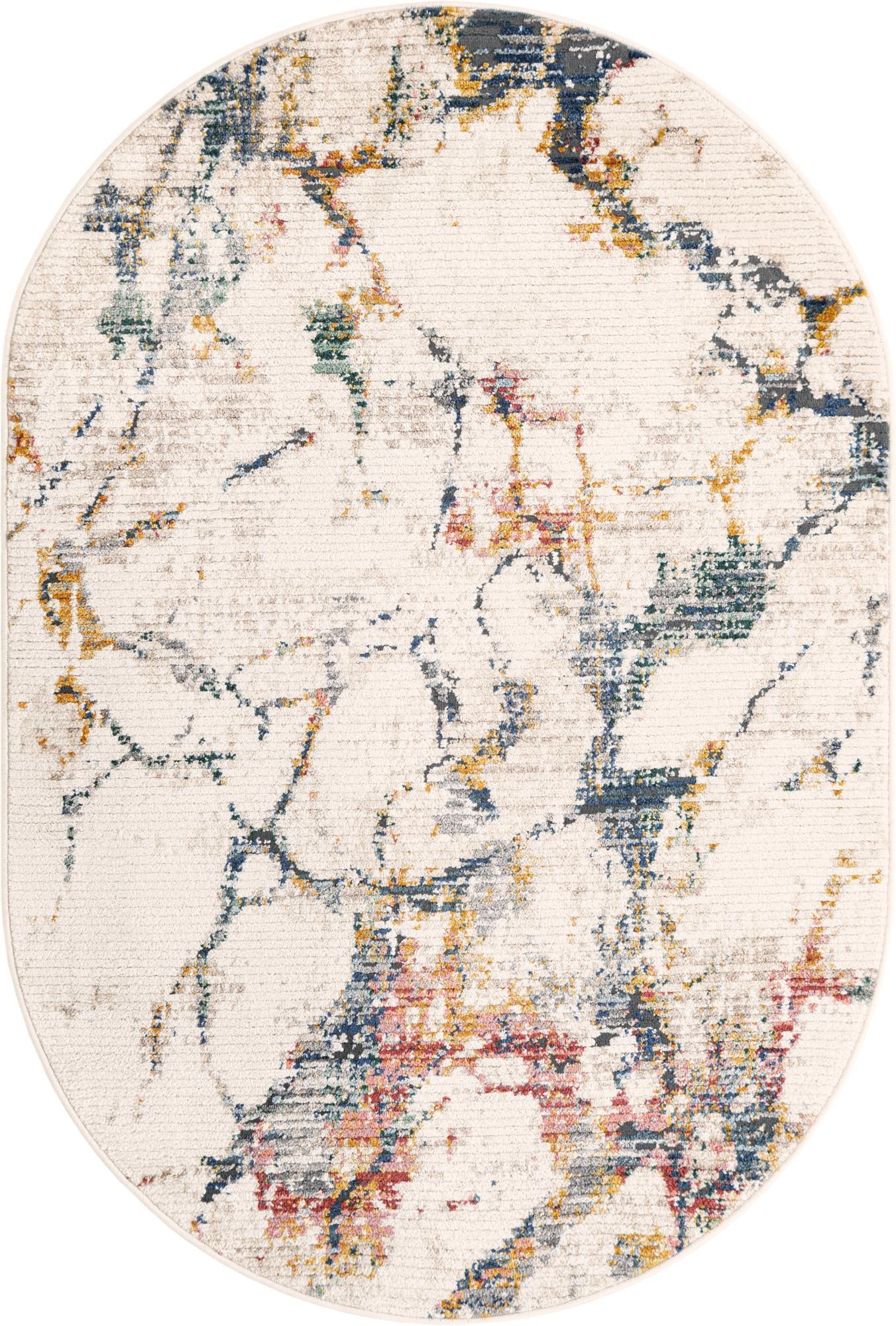 4' x 6' 3 Gemstone Oval Rug