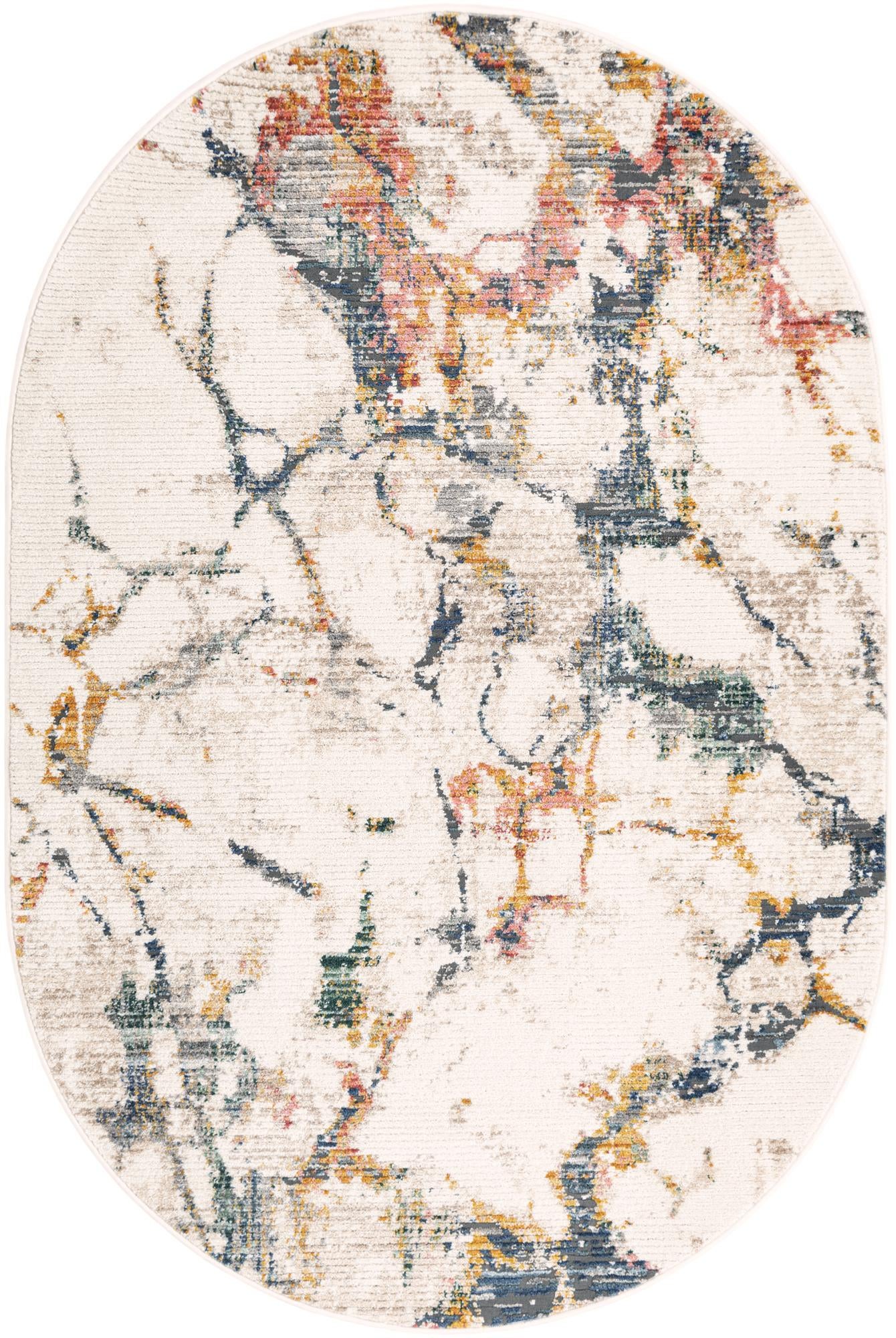 5' 3 x 8' Gemstone Oval Rug