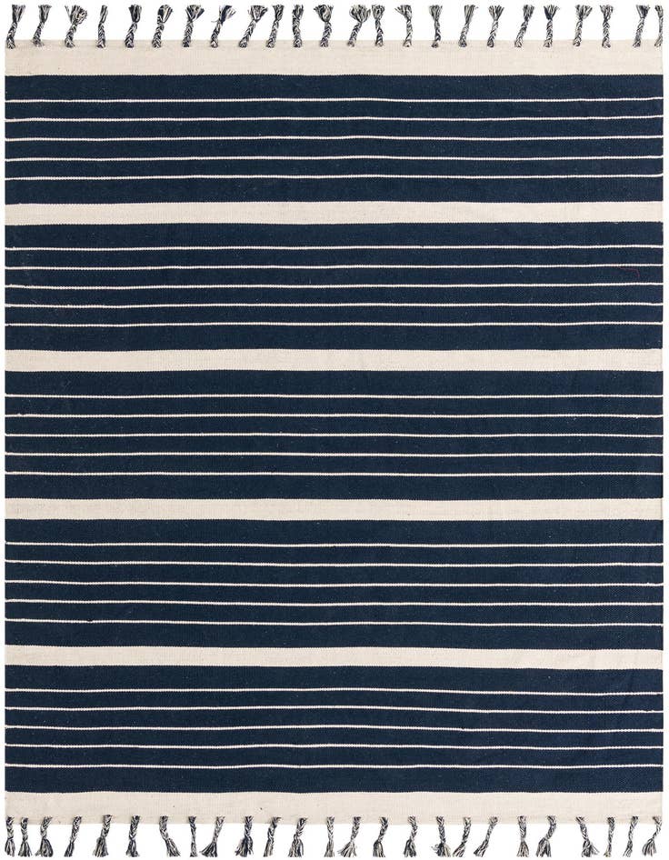 Detail image of 8' x 10' Hand Woven Chindi Cotton Rug