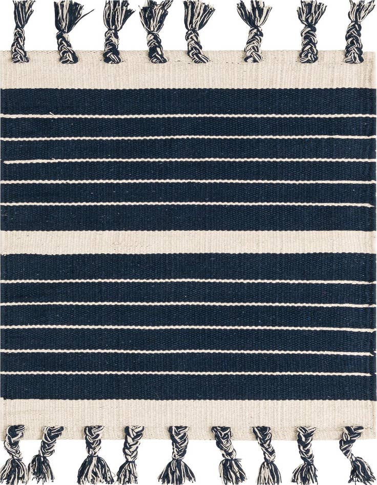 Detail image of 2' x 3' 1 Hand Woven Chindi Cotton Rug
