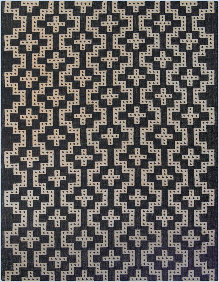 Detail image of 10' x 14' 1 Hand Woven Kilim Wool Rug