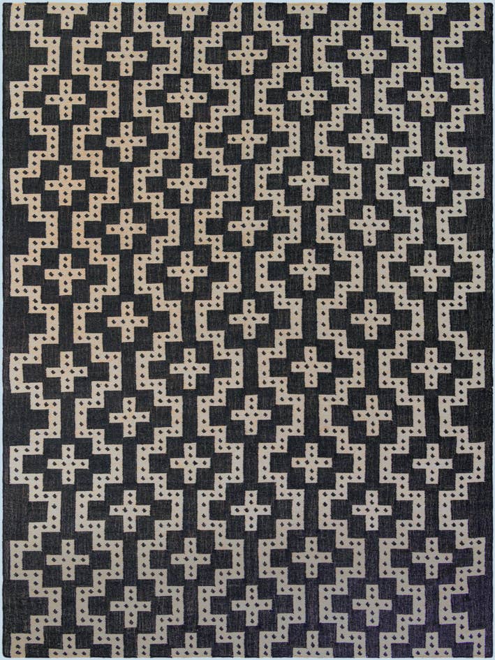 Detail image of 10' x 14' 1 Hand Woven Kilim Wool Rug
