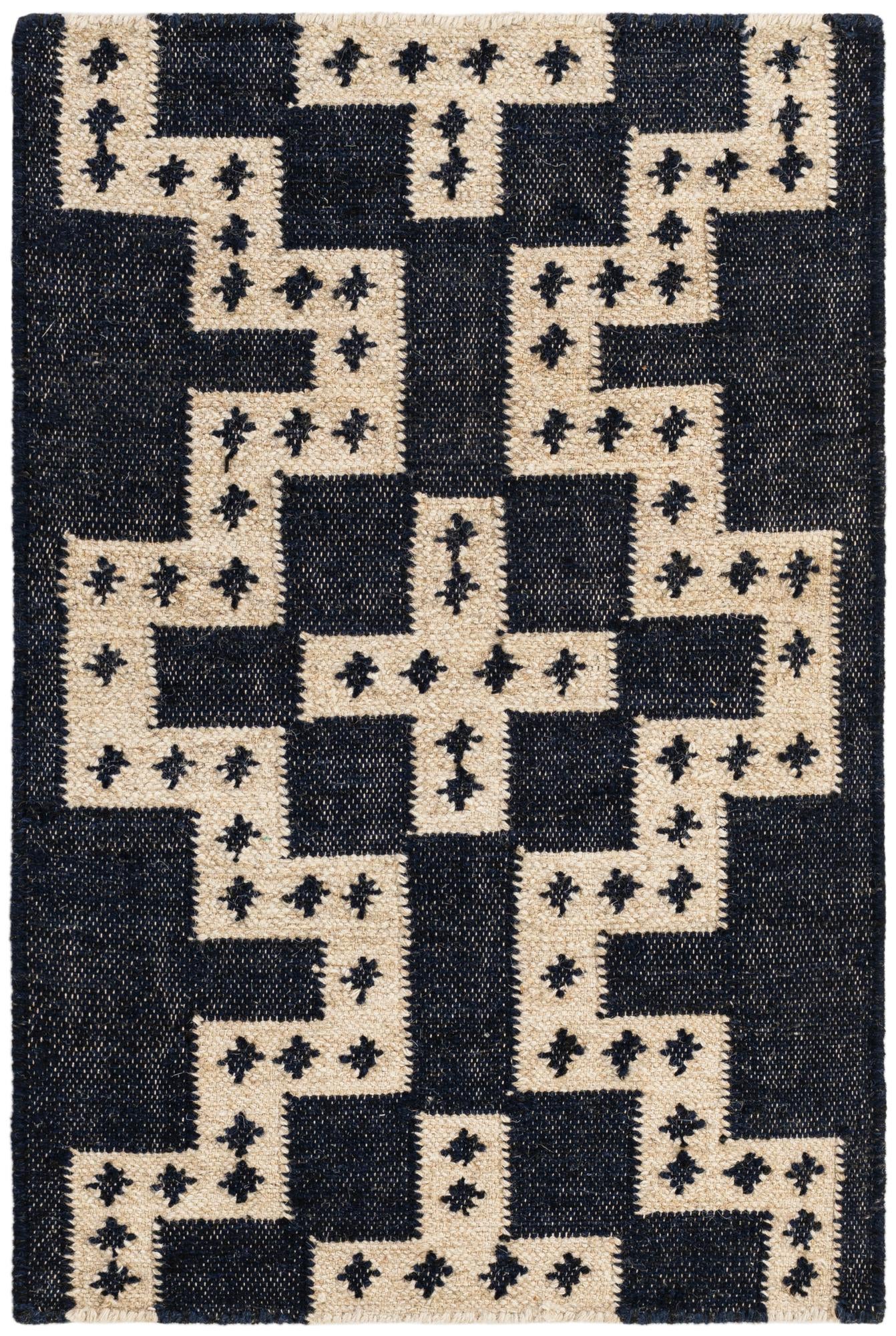 Rug Navy and White Swatch link