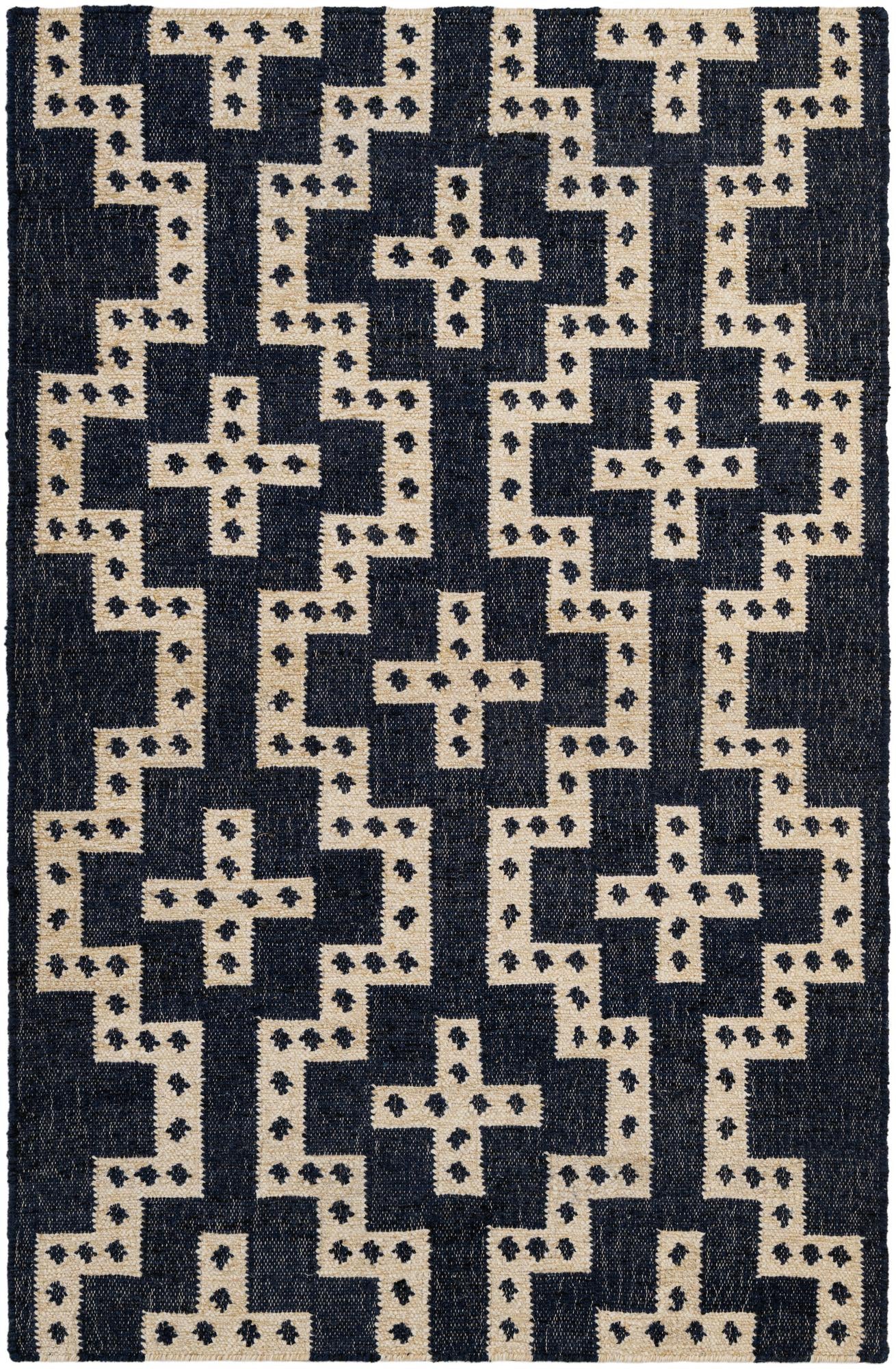 Rug Navy and White Swatch link