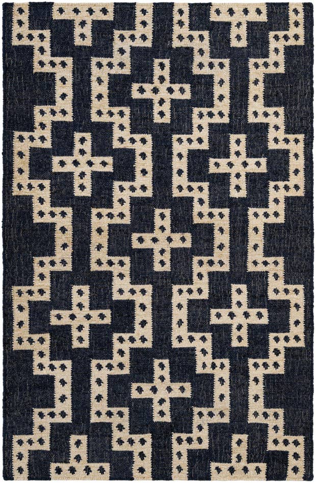 Detail image of 4' 1 x 6' 1 Hand Woven Kilim Wool Rug