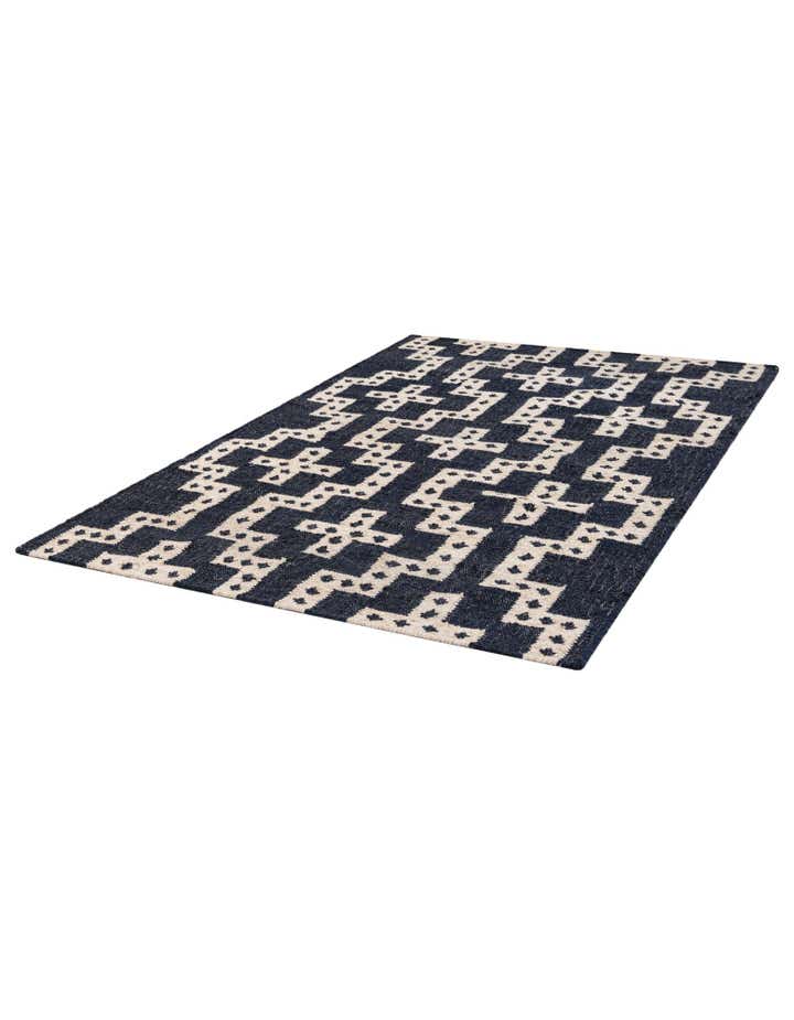 4' 1 x 6' 1 Hand Woven Kilim Wool Rug