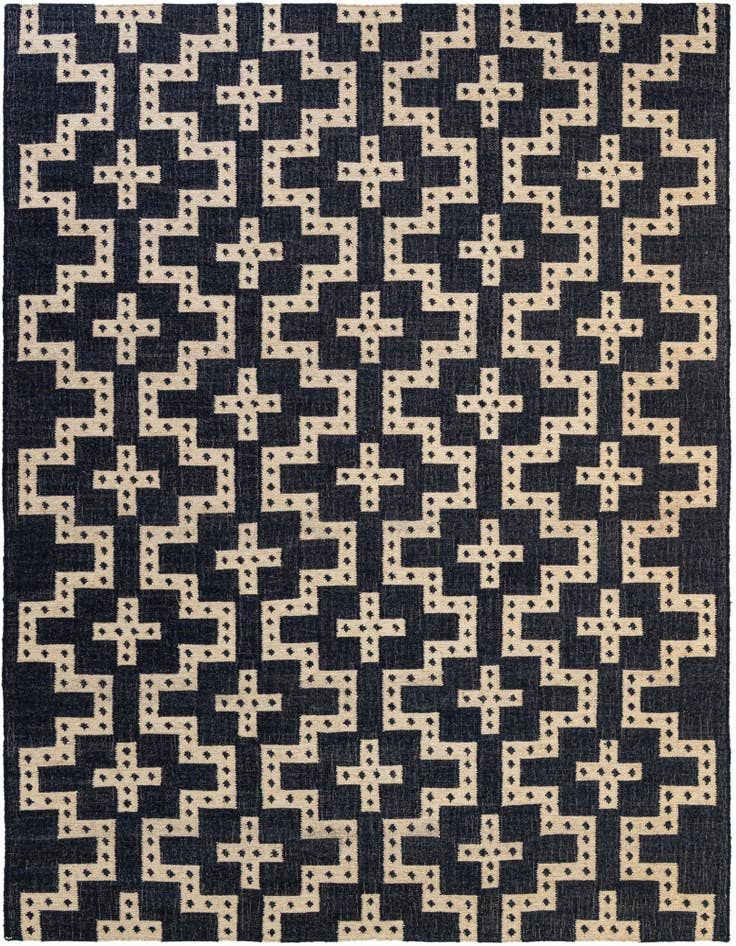 Detail image of 9' x 12' Hand Woven Kilim Wool Rug