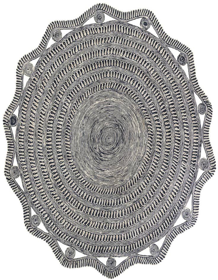 Detail image of 10' x 10'  Hand Braided Jute Round Rug