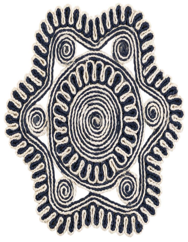 Detail image of 2' x 2'  Hand Braided Jute Round Rug