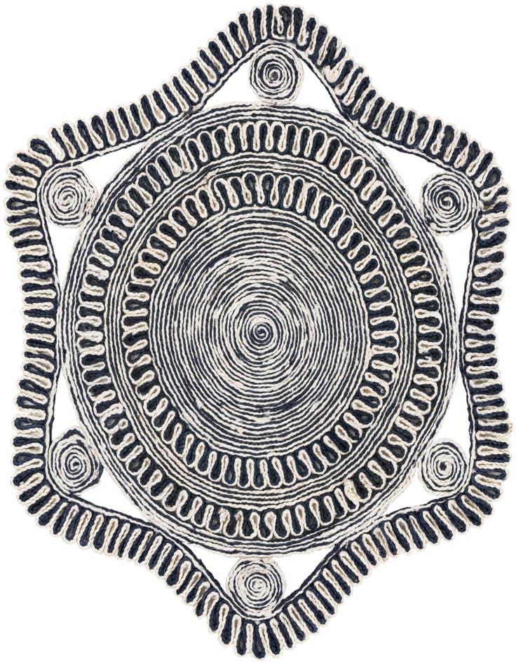 Detail image of 4' 1 x 4' 1  Hand Braided Jute Round Rug