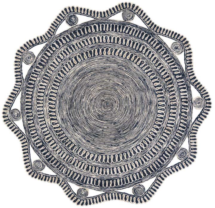 6' 1 x 6' 1 Handmade Braided Jute Round Rug