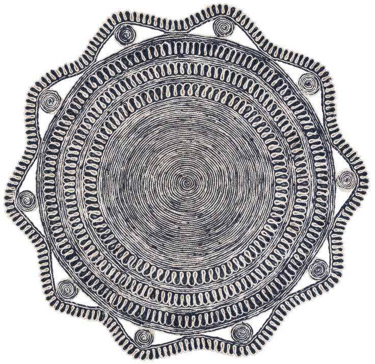 Detail image of 6' 1 x 6' 1 Handmade Braided Jute Round Rug
