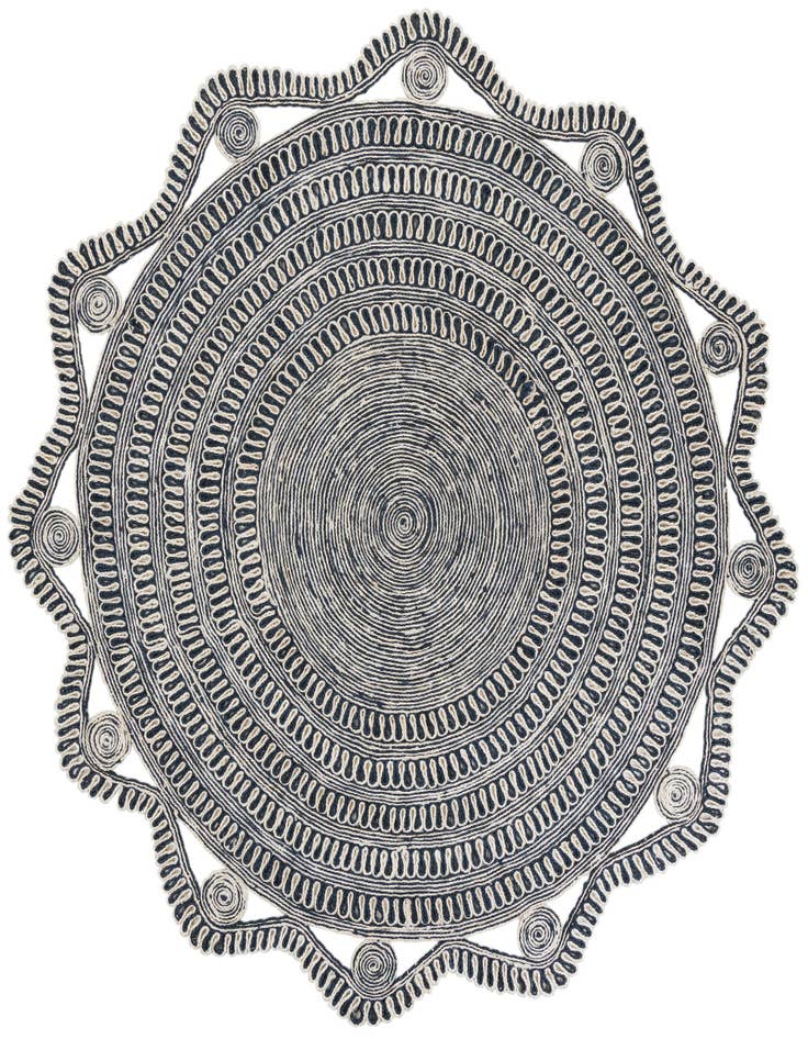 Detail image of 7' 10 x 7' 10  Hand Braided Jute Round Rug