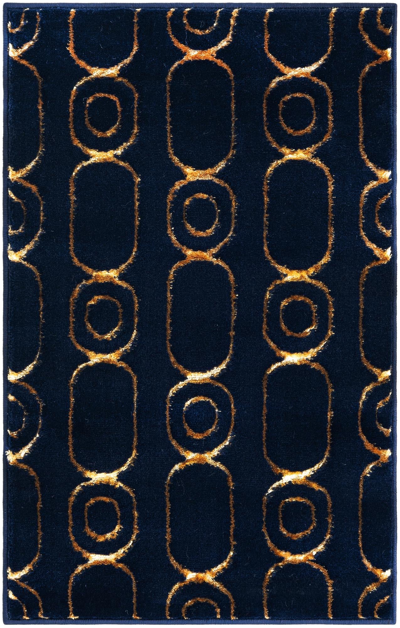 Rug Navy Blue and Gold Swatch link