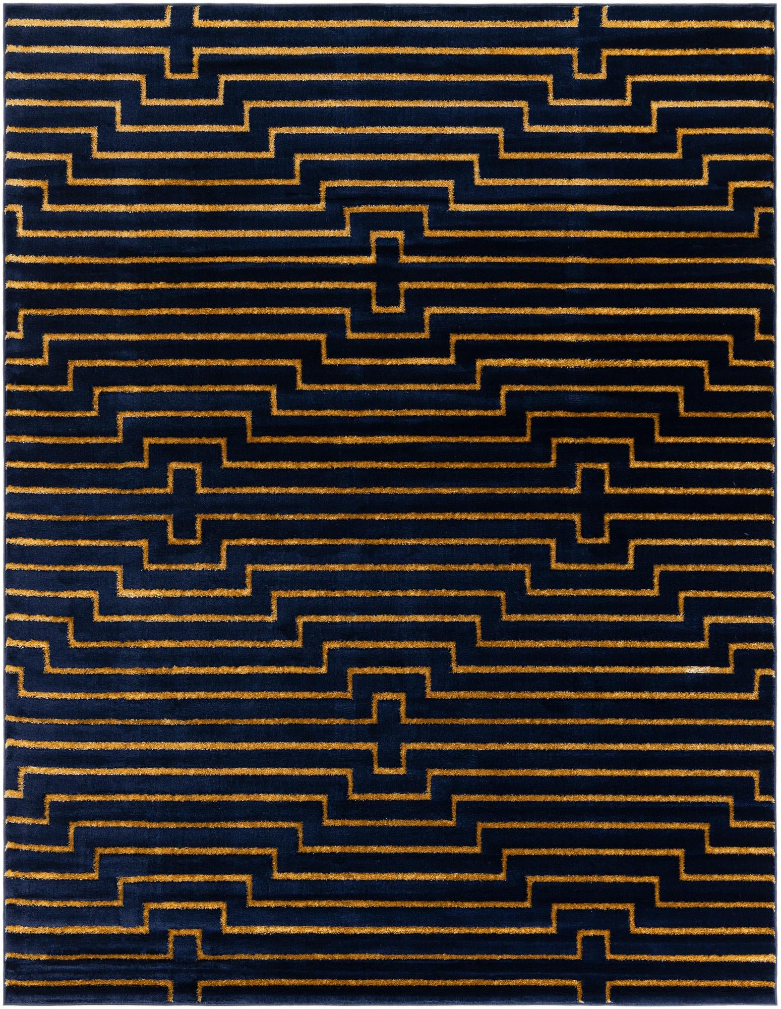 Rug Navy Blue and Gold Swatch link
