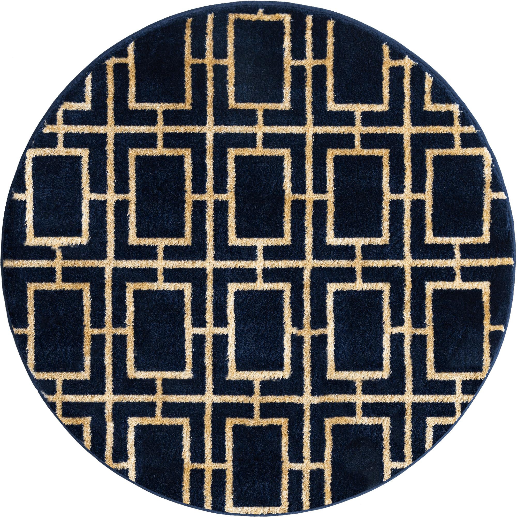 Rug Navy Blue and Gold Swatch link