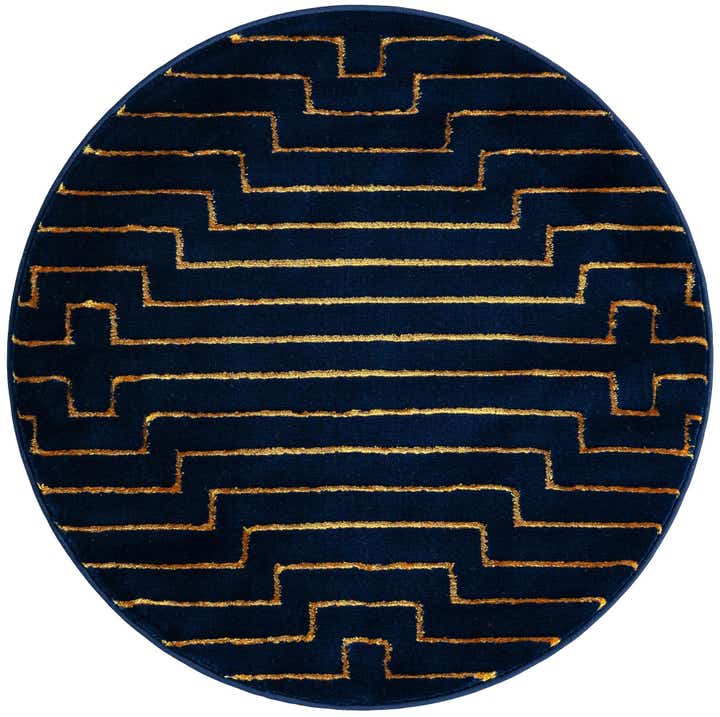 3' x 3' Vogue Geo Round Rug