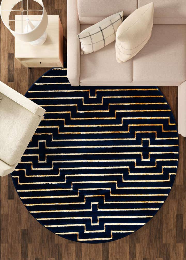 3' x 3' Vogue Geo Round Rug