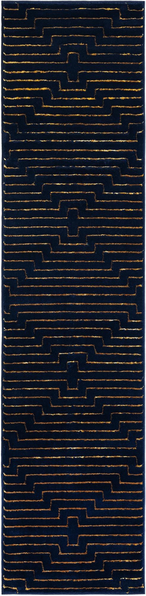Rug Navy Blue and Gold Swatch link