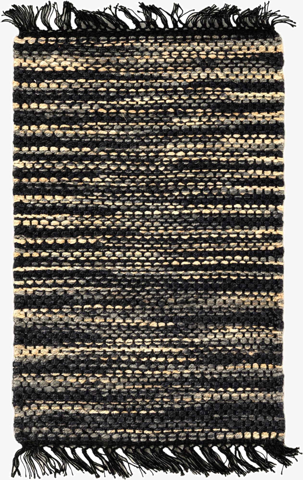 2' x 3' 1  Hand Woven Chunky Jute Rug