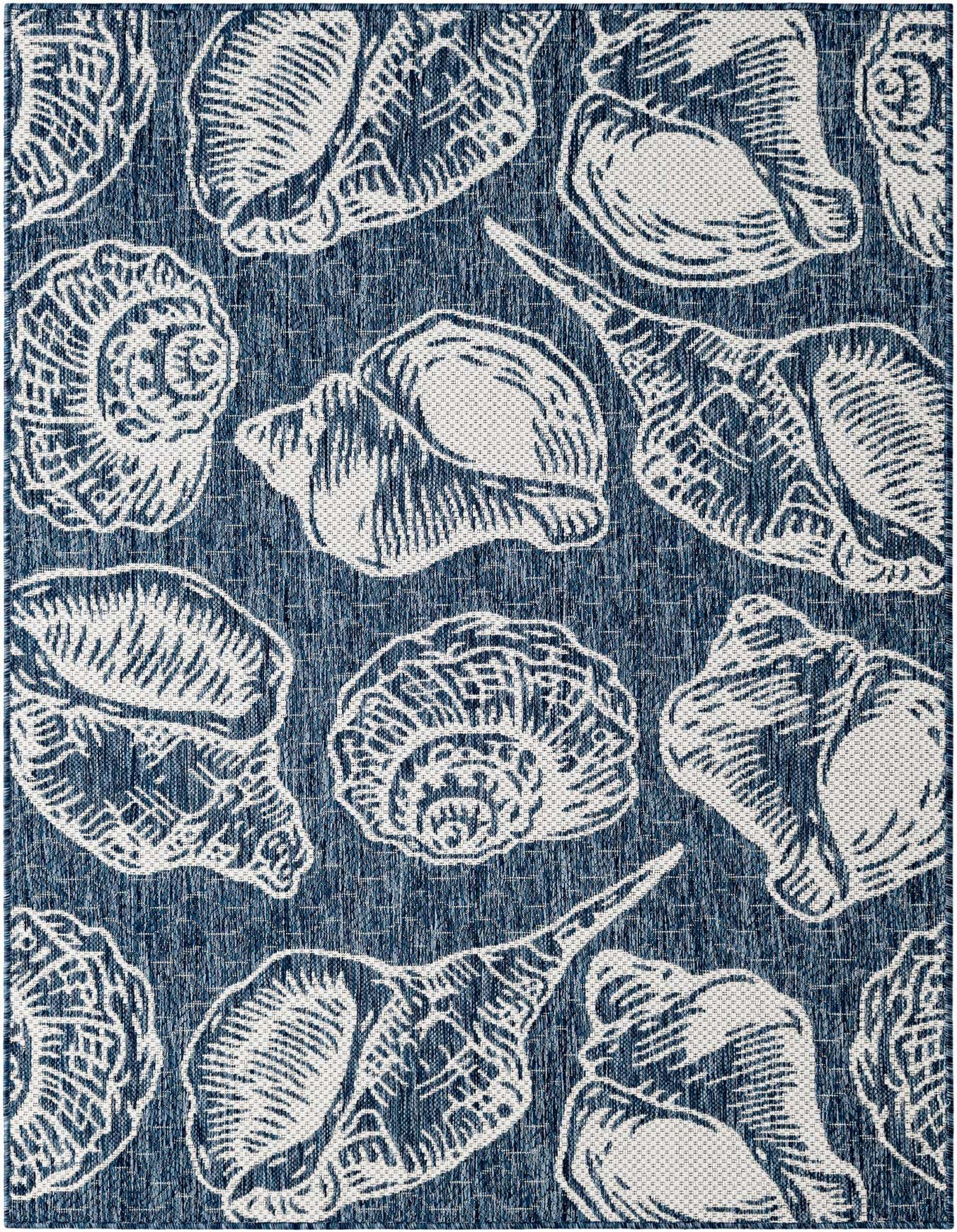 4' x 6' Easy-Clean Coastal Indoor / Outdoor Rug