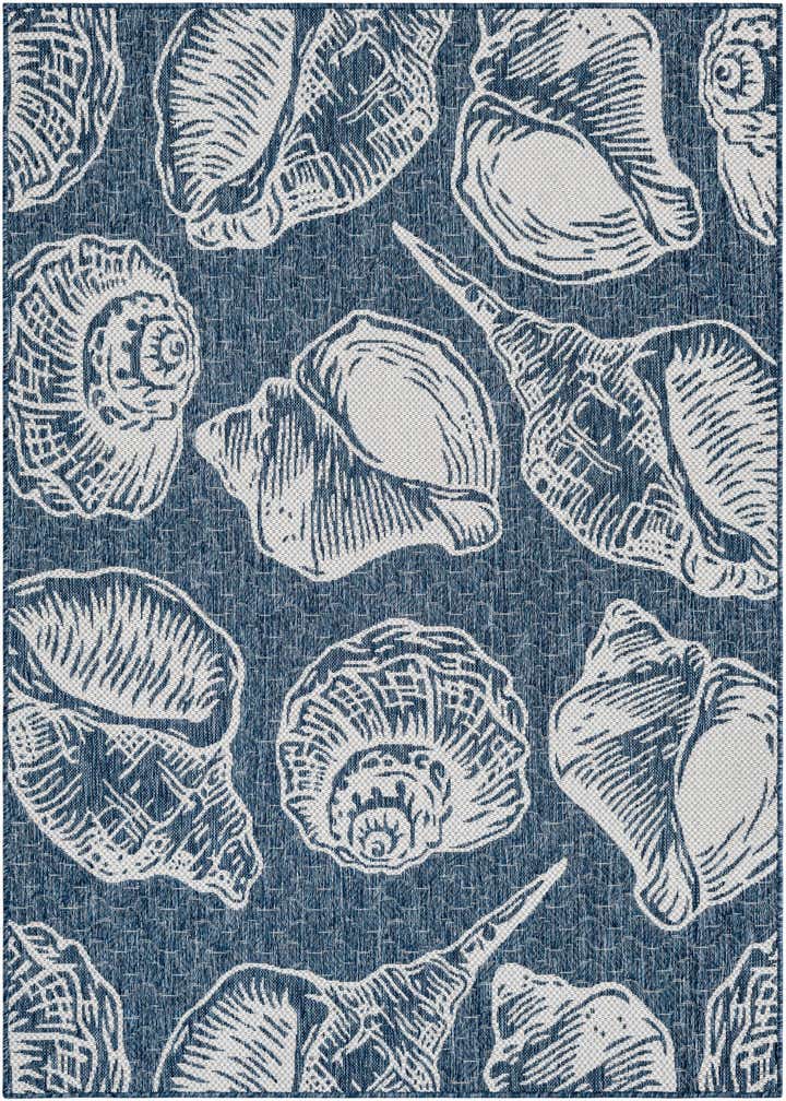 5' 3 x 7' Easy-Clean Coastal Indoor / Outdoor Rug